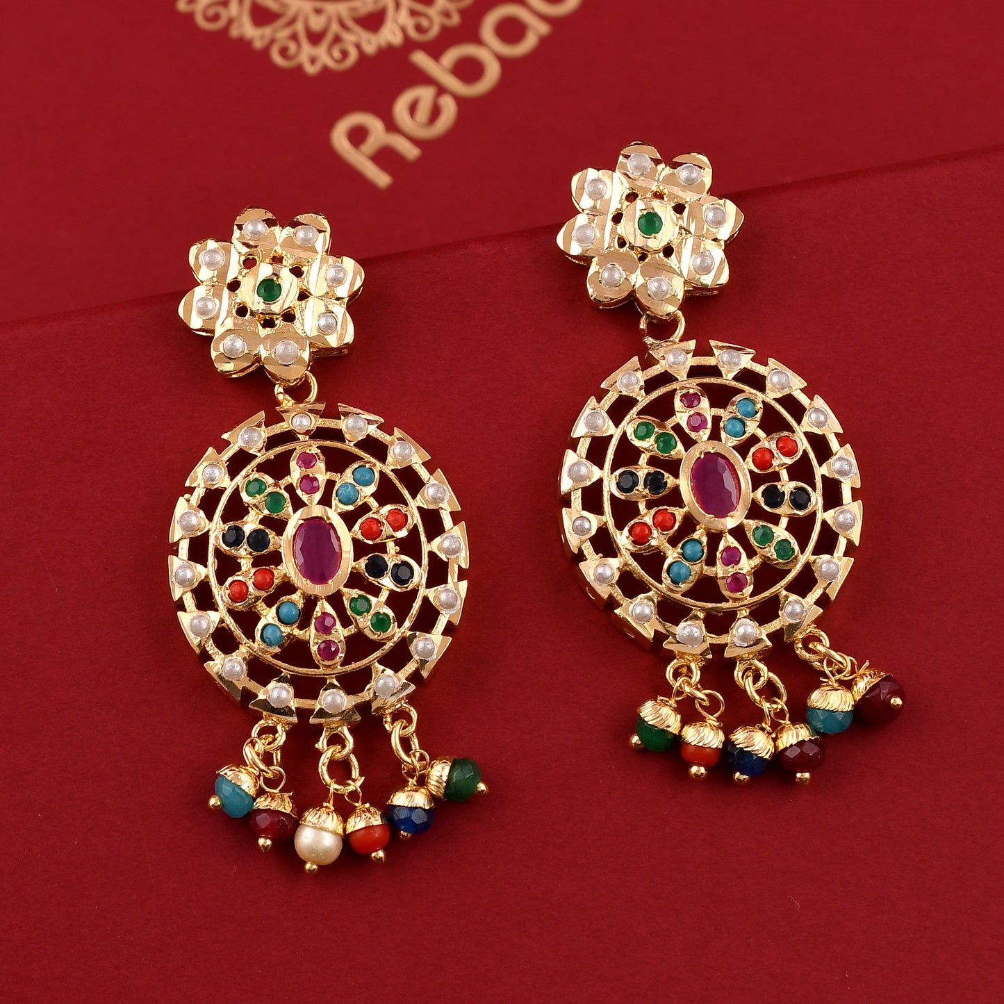 Designer Gold Plated Jadaau Necklace Set