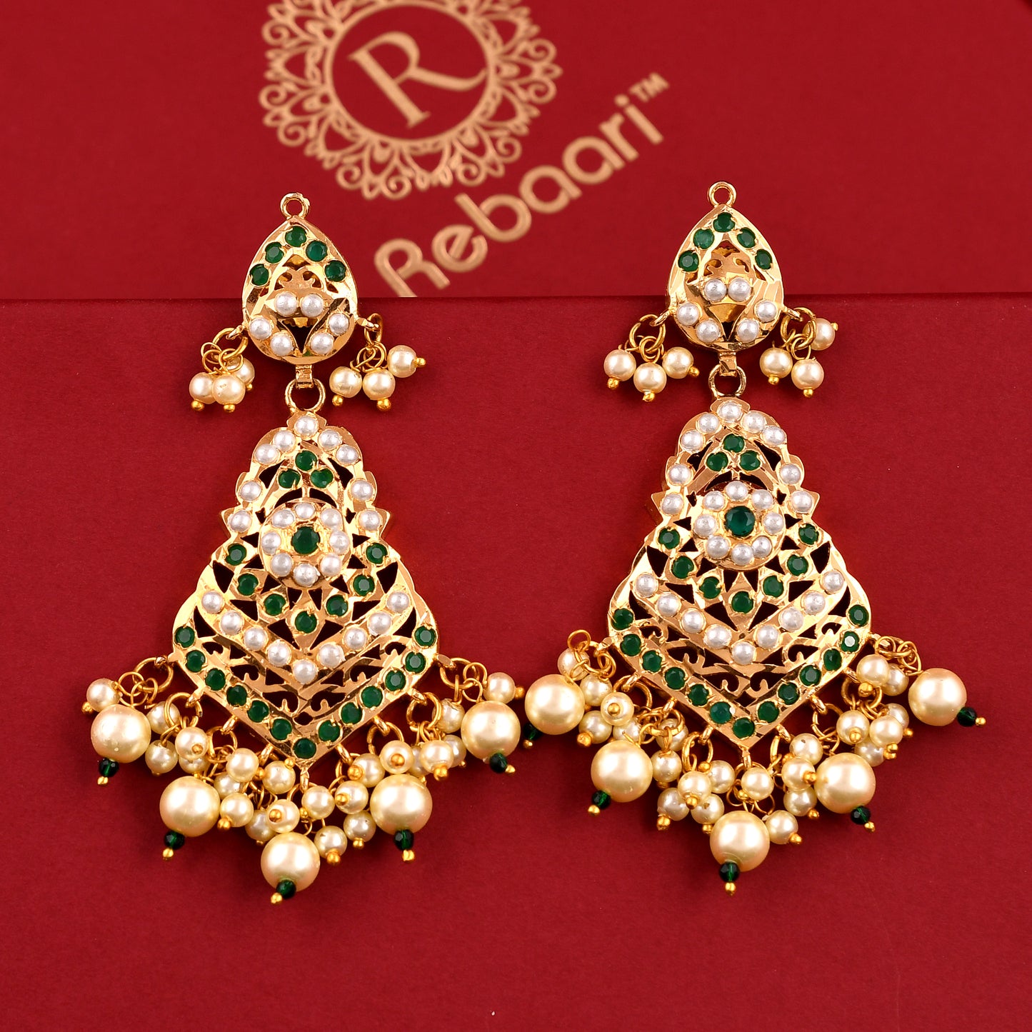 Gold Plated Jadau Necklace Set