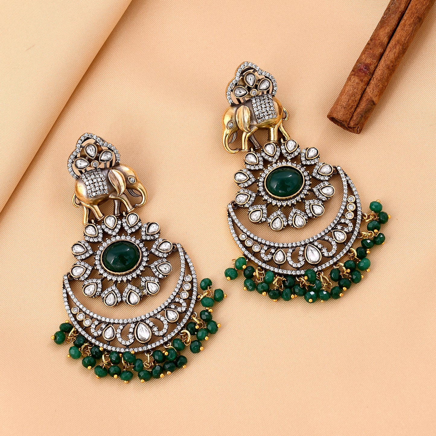 Traditional Elephant Victorian Pendant Set