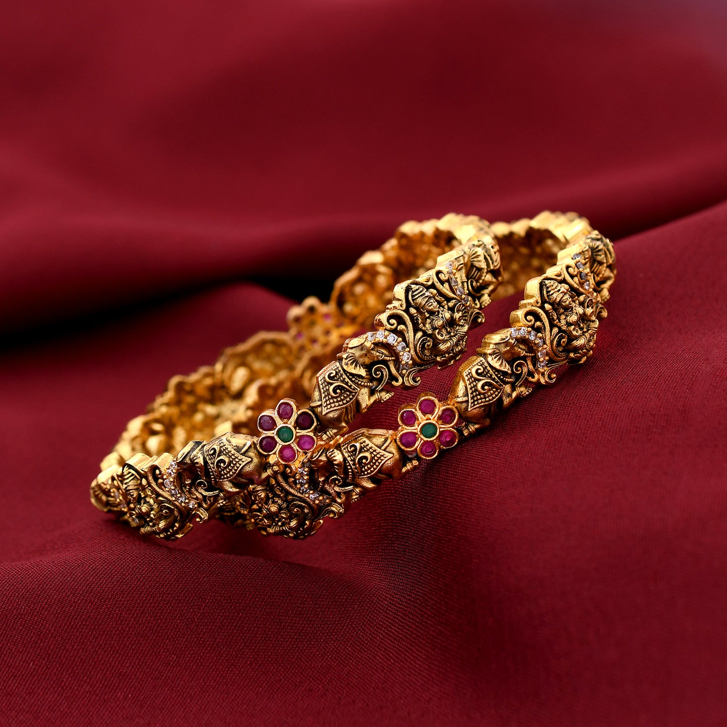 Temple Antique Polish Bangle