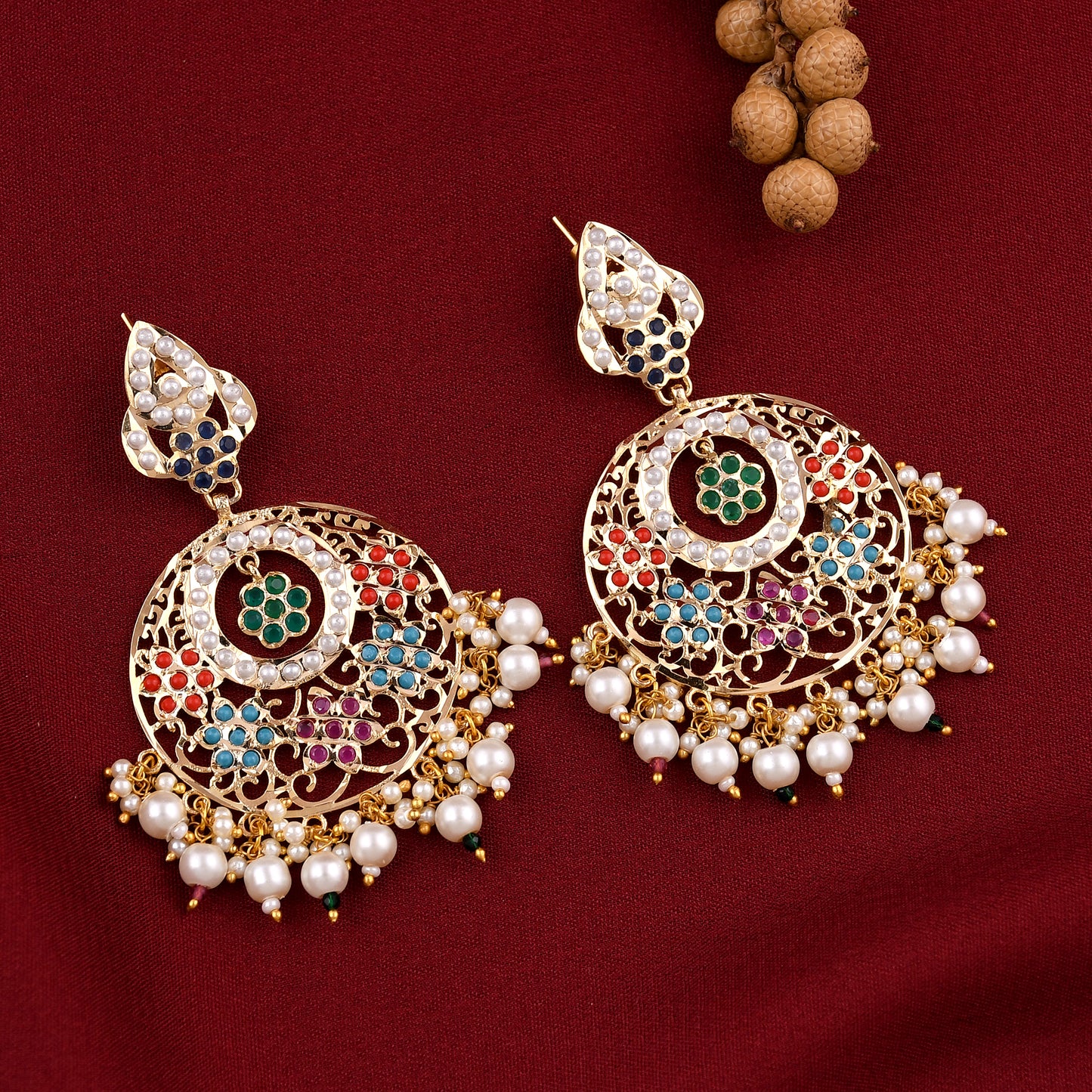 Navratna Chand Necklace Set
