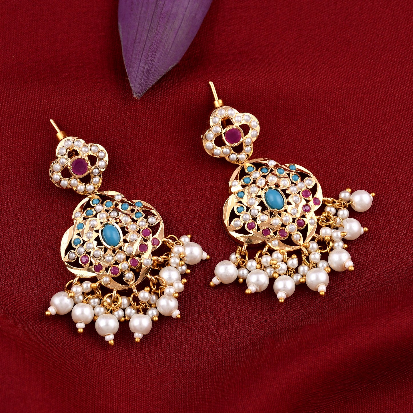 Gold Plated Jadaau Necklace Set