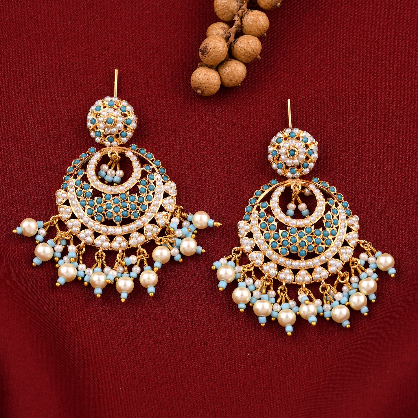 Chandbali Style Jadaau Earrings