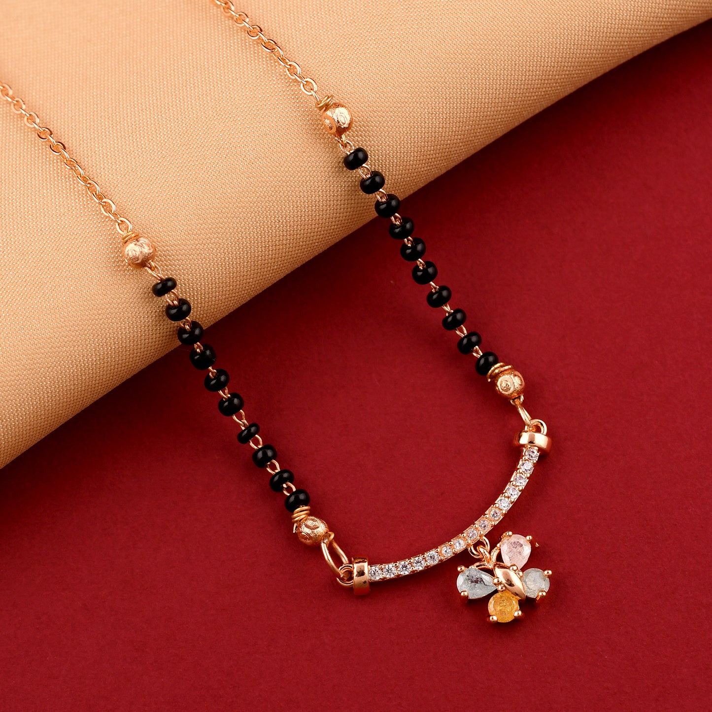 Delicate Rose Gold Plated Daily Wear Mangalsutra