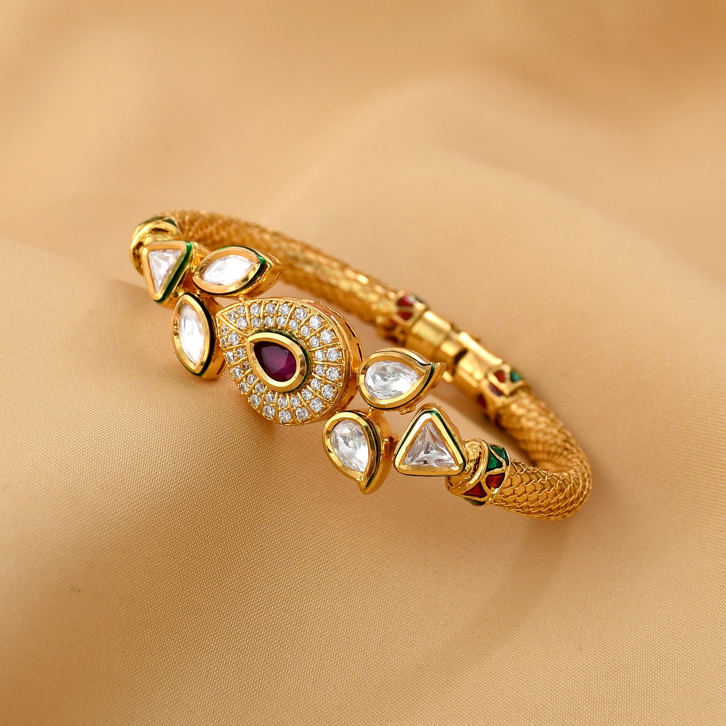 Openable Kundan Bracelet
