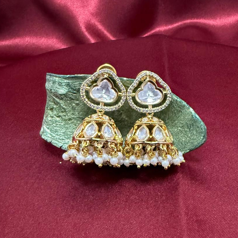 Gold Plated Stylish Kundan Choker Set