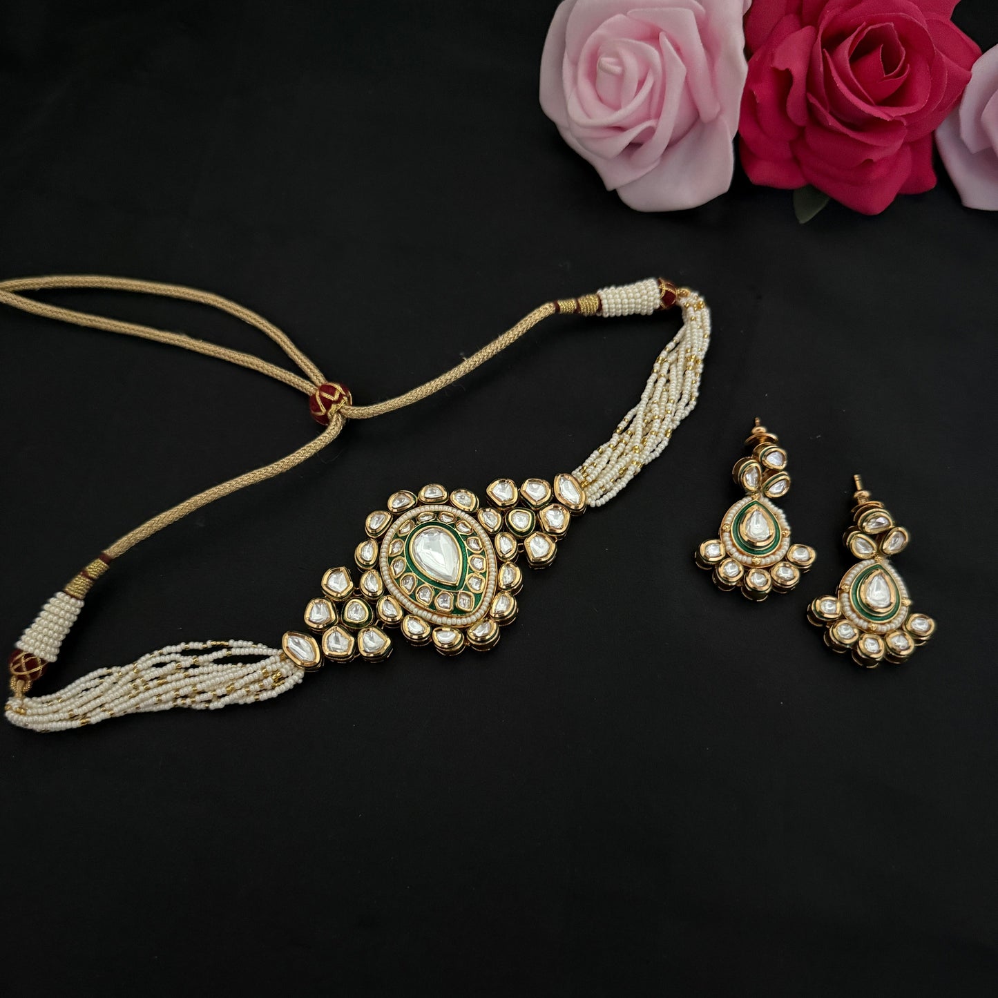 Designer Kundan Polki Choker Set