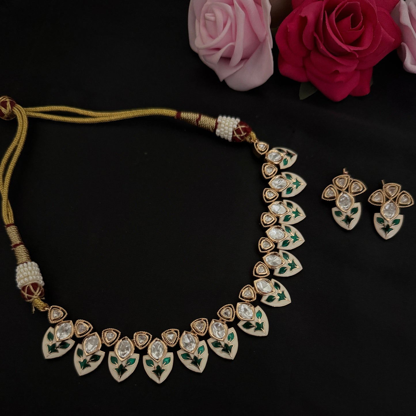 Kundan Meenakari Necklace Set