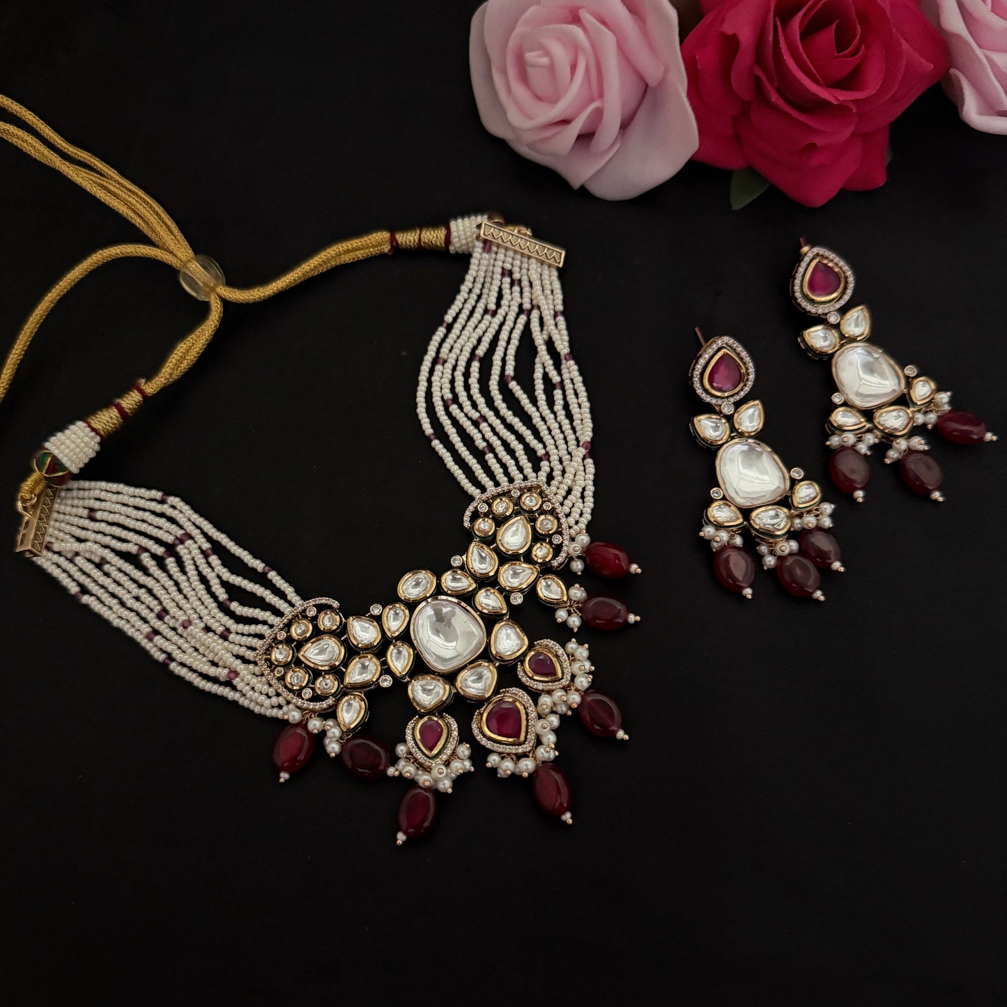 Bridal Kundan Polki Choker Set