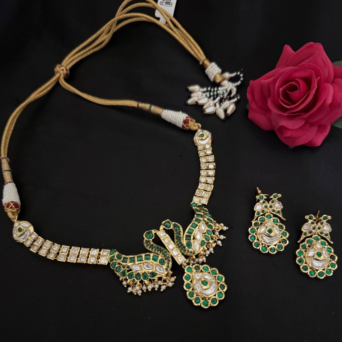 Bird Design Kundan Necklace Set