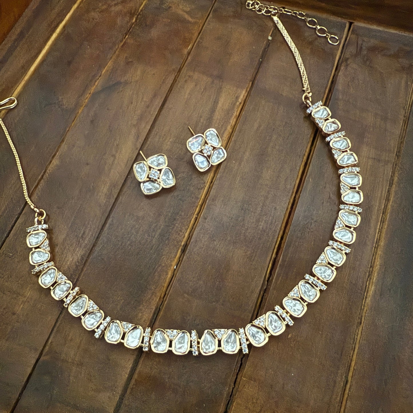 Kundan Polki Necklace Set