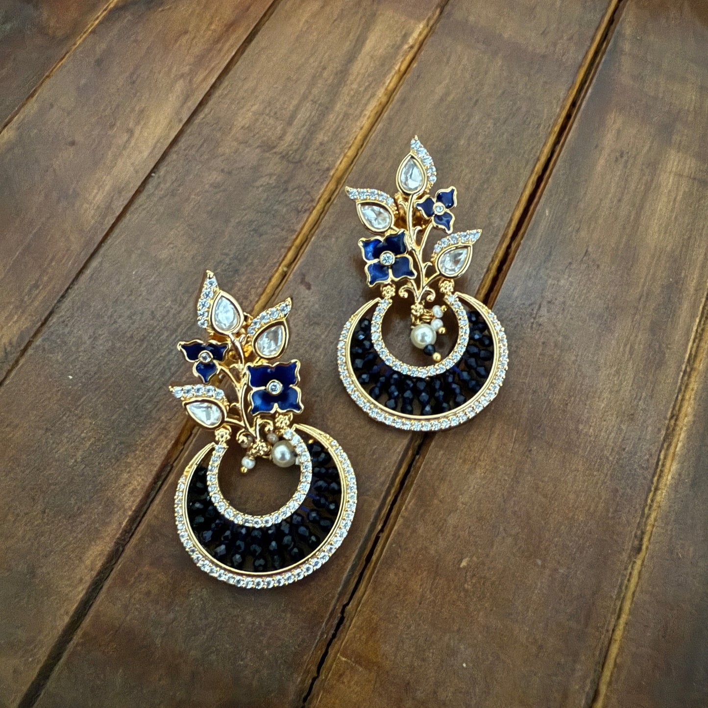 Unique Kundan Polki Earrings