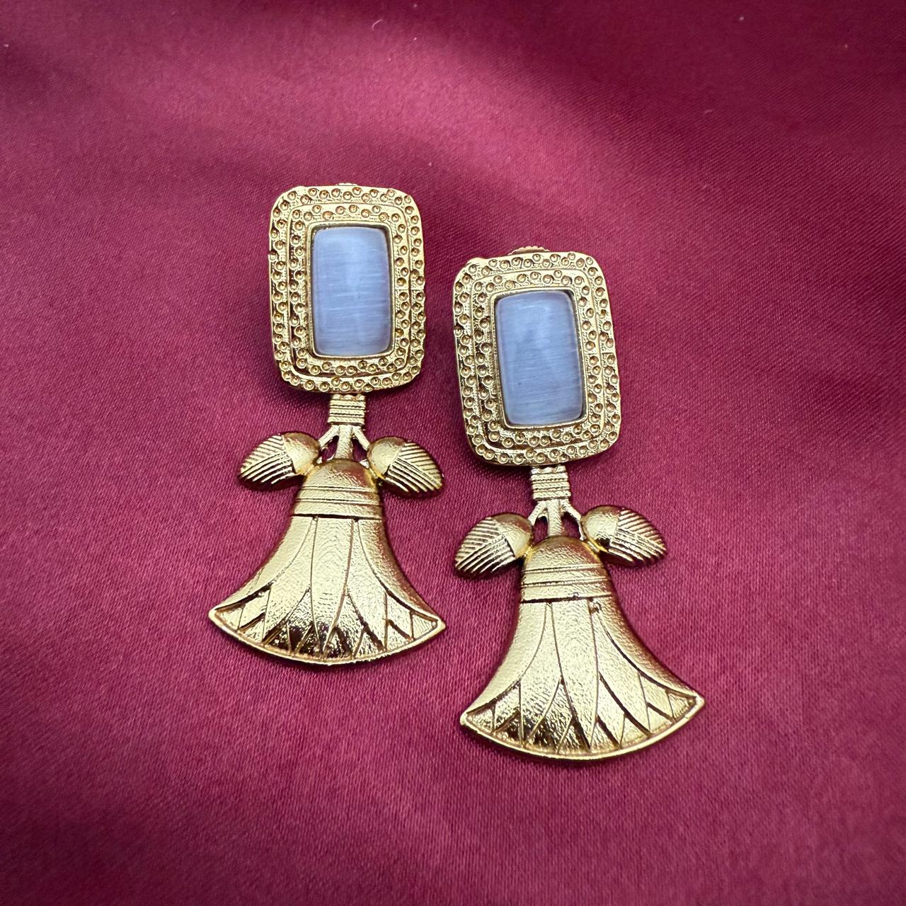 Unique Bell Design Antique Earrings