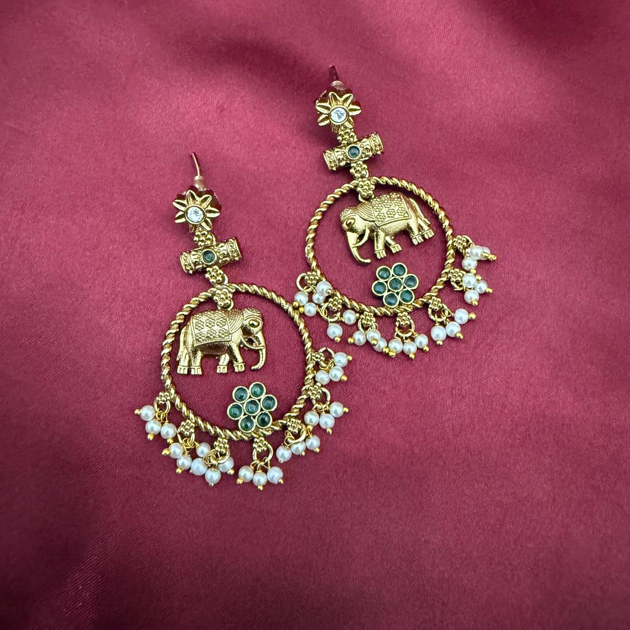 Elephant Design Antique Earrings