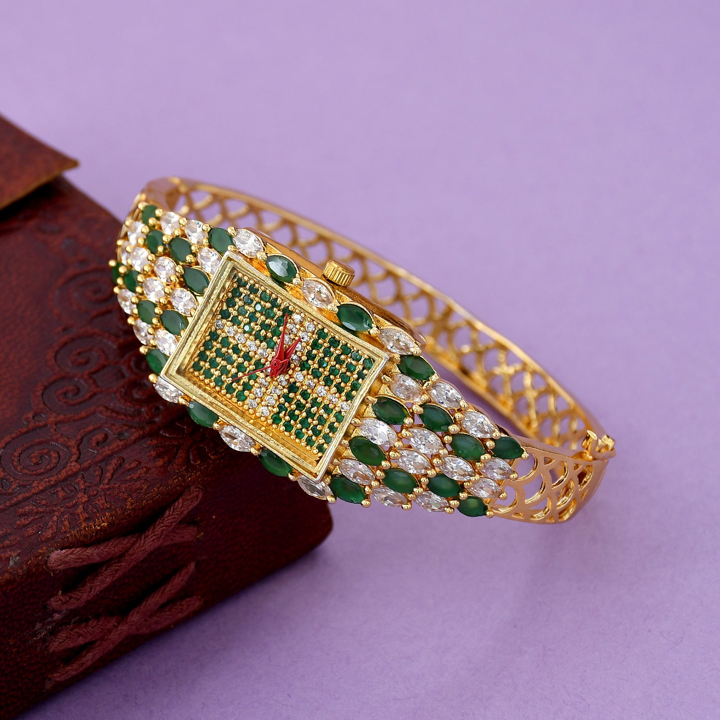 Gold Plated Zircon Watch