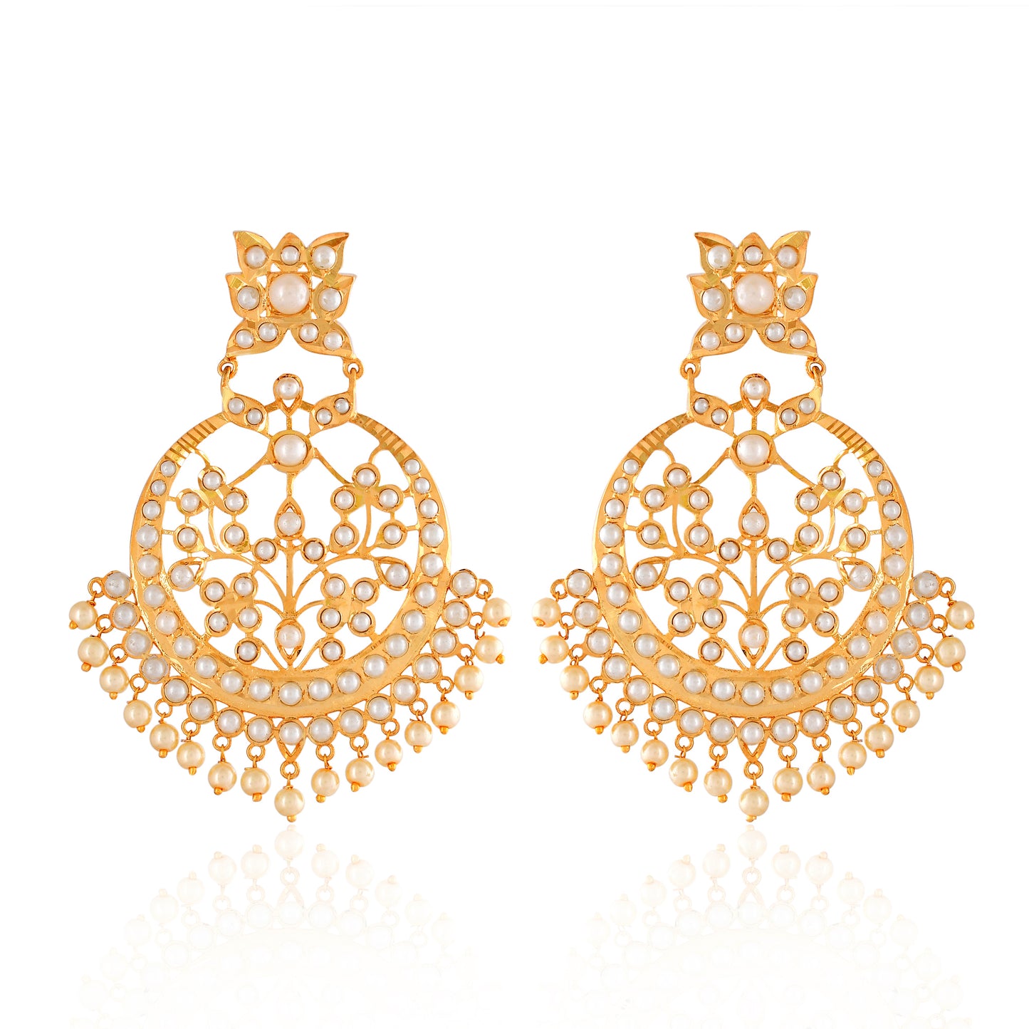 Gold Plated Chandbali Earrings