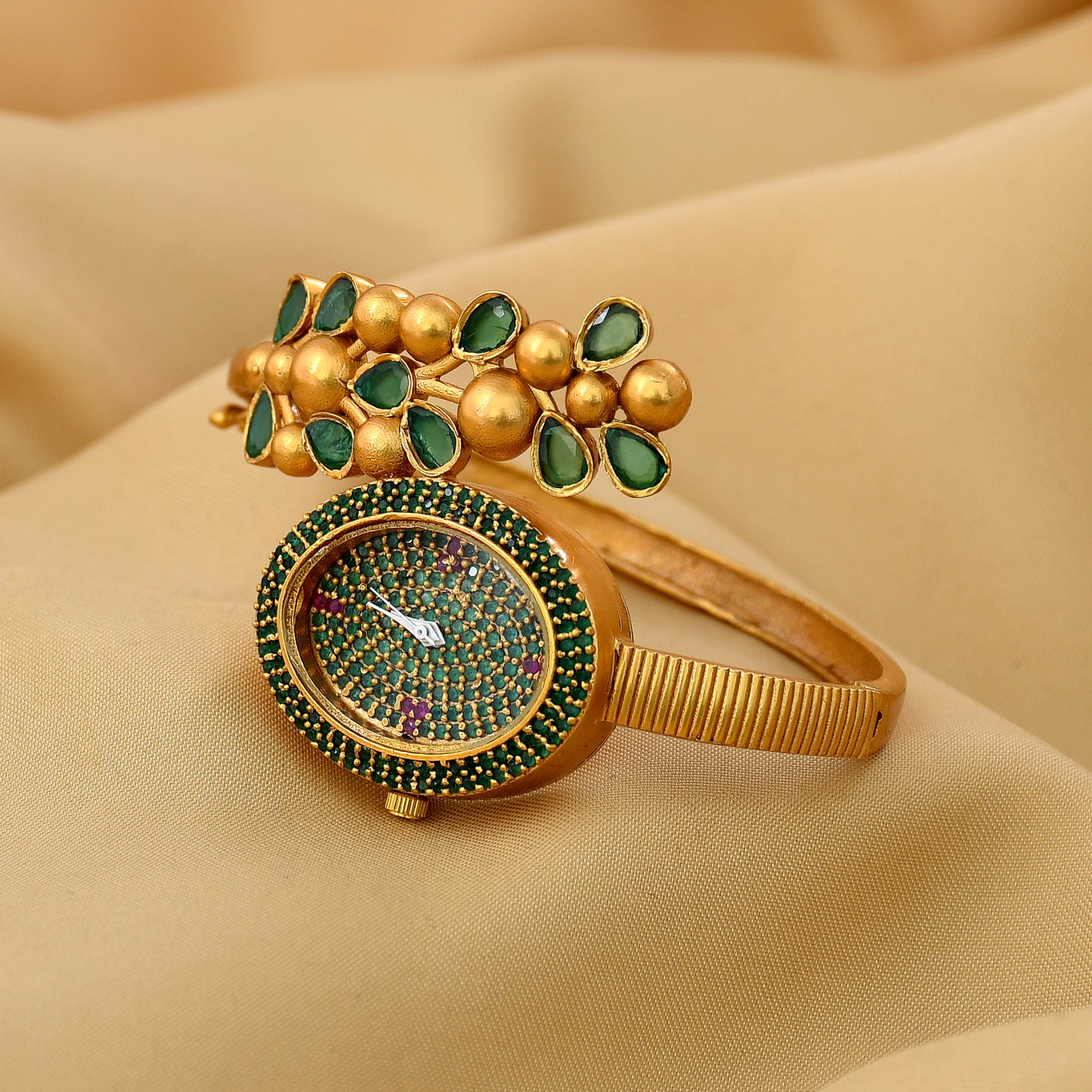 Gold Plated Zircon Watch