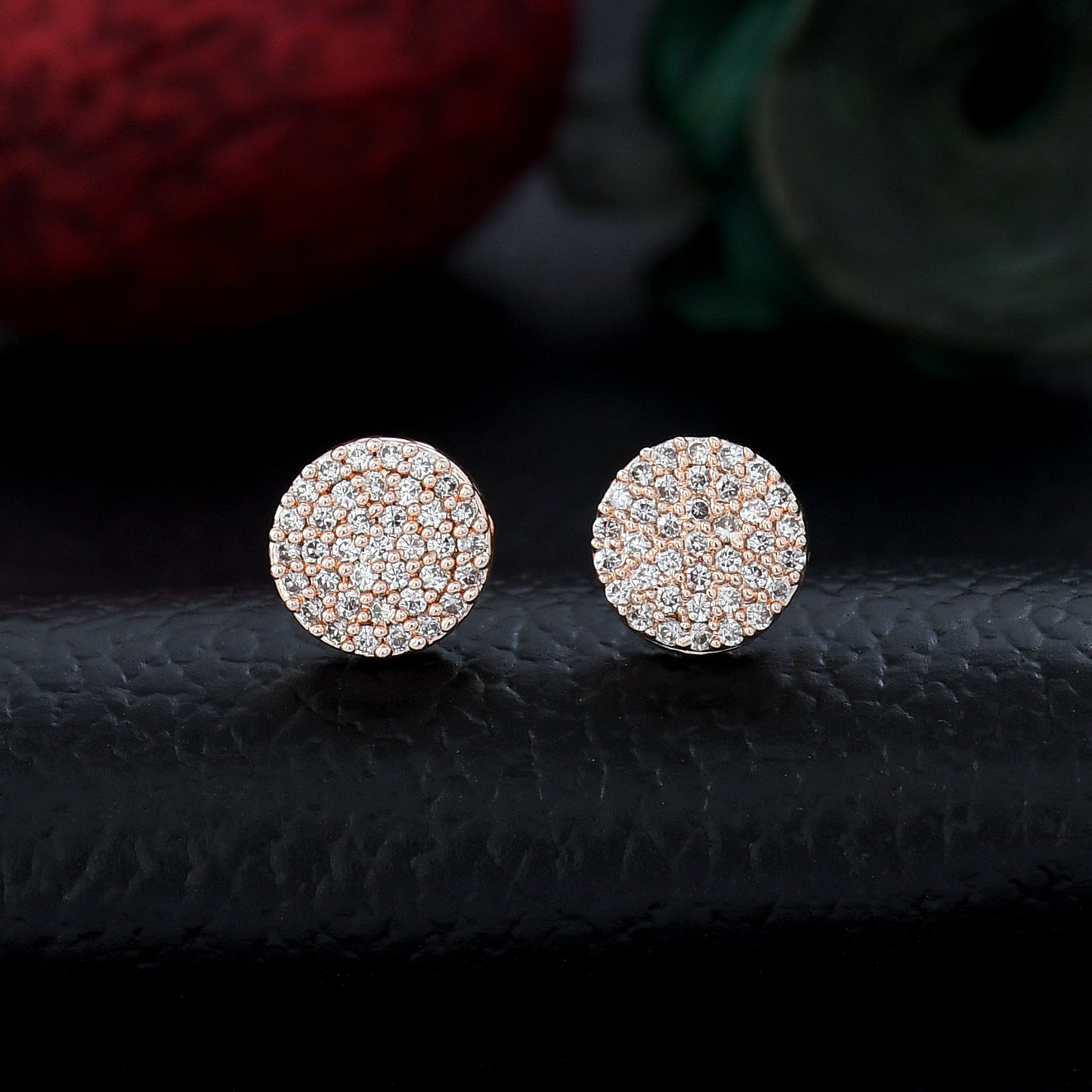 Round Shape Small Diamond Studs