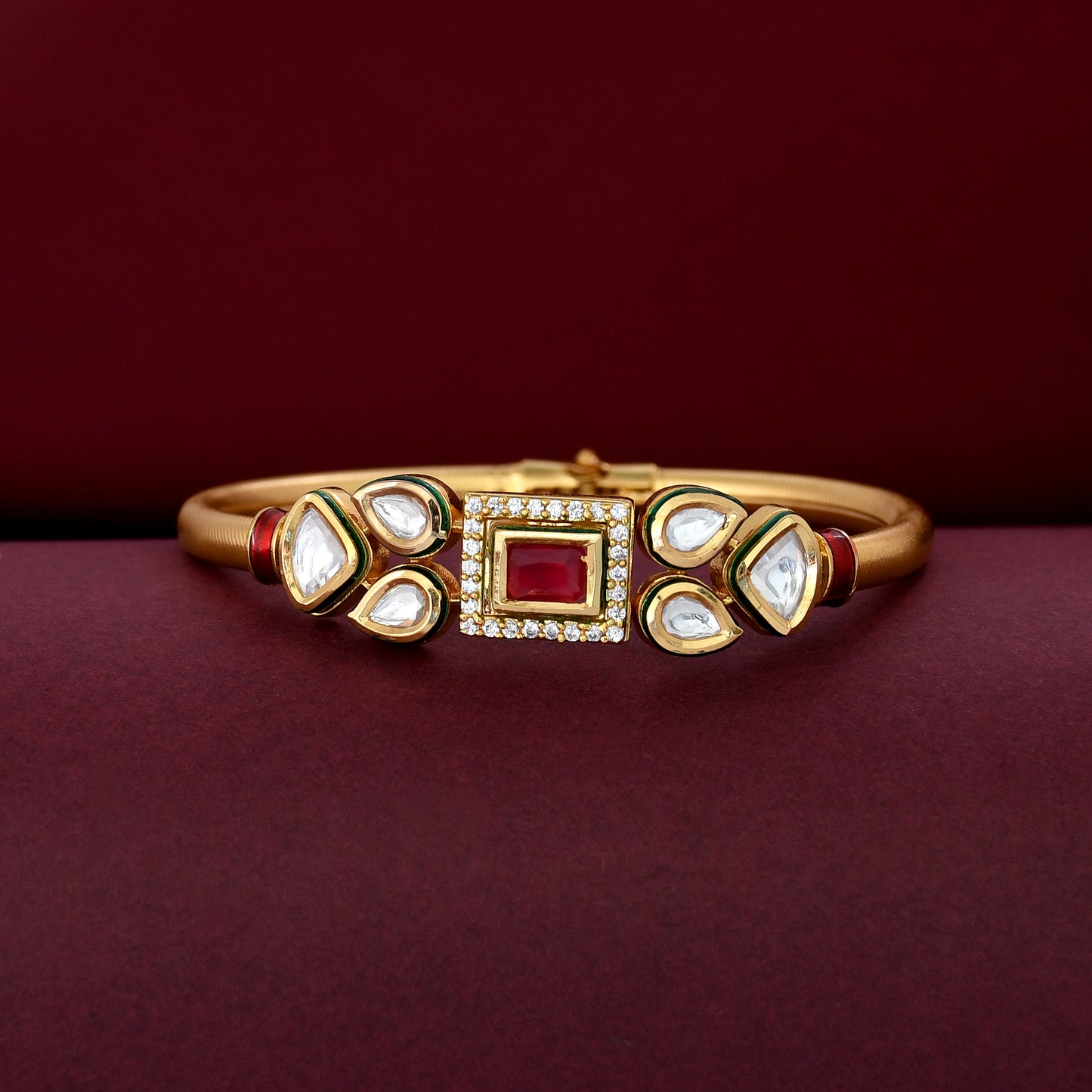 KUNDAN BRACELET WITH MEENAKARI WORK