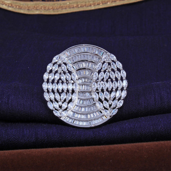 CZ Gems Adorned Ring - Rebaari Jewels