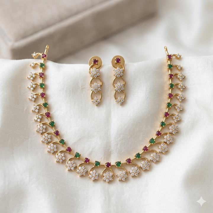 Fancy Diamond Jewelery Set Necklace