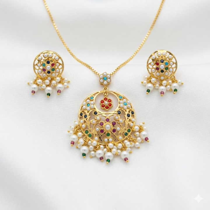 Pearl Pendant Necklace Set