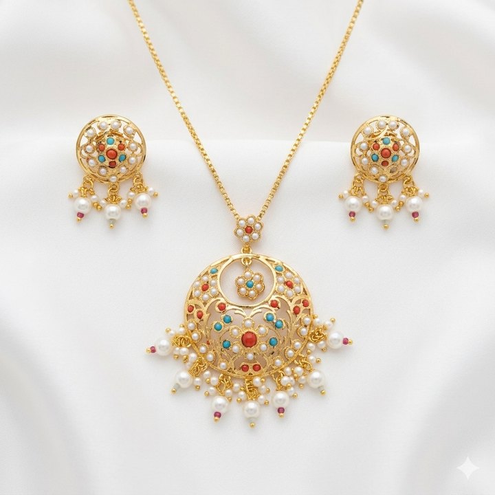 Pearl Pendant Necklace Set