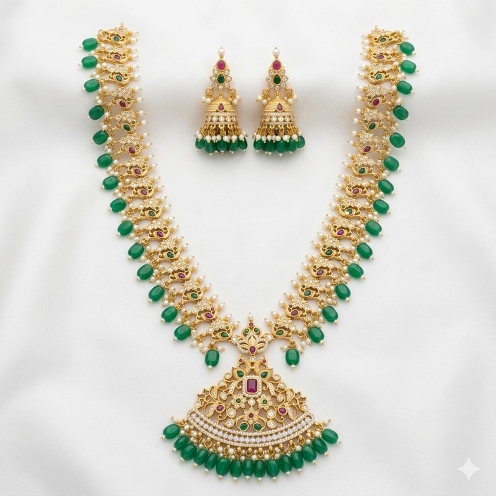 Traditional Long Beads Necklace Set