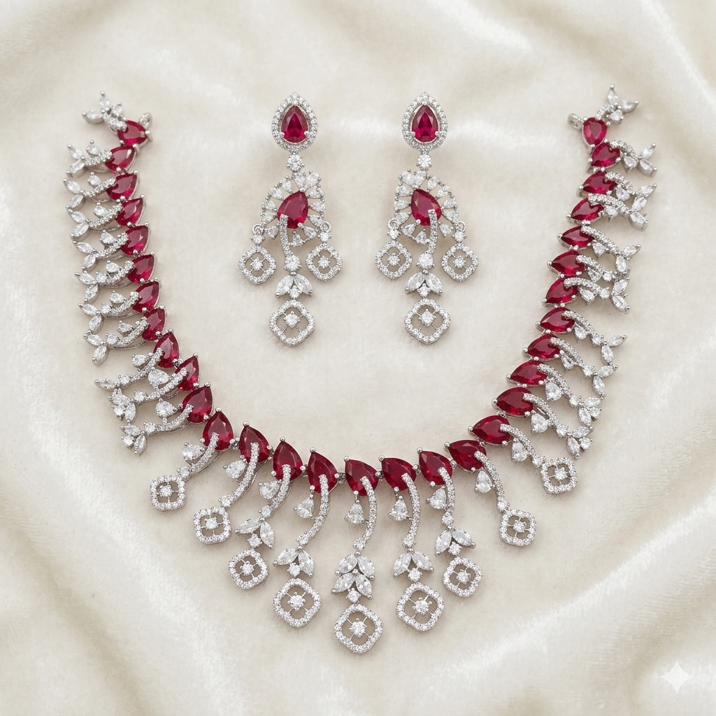 Frenz Presents American Dimonds Necklace Set