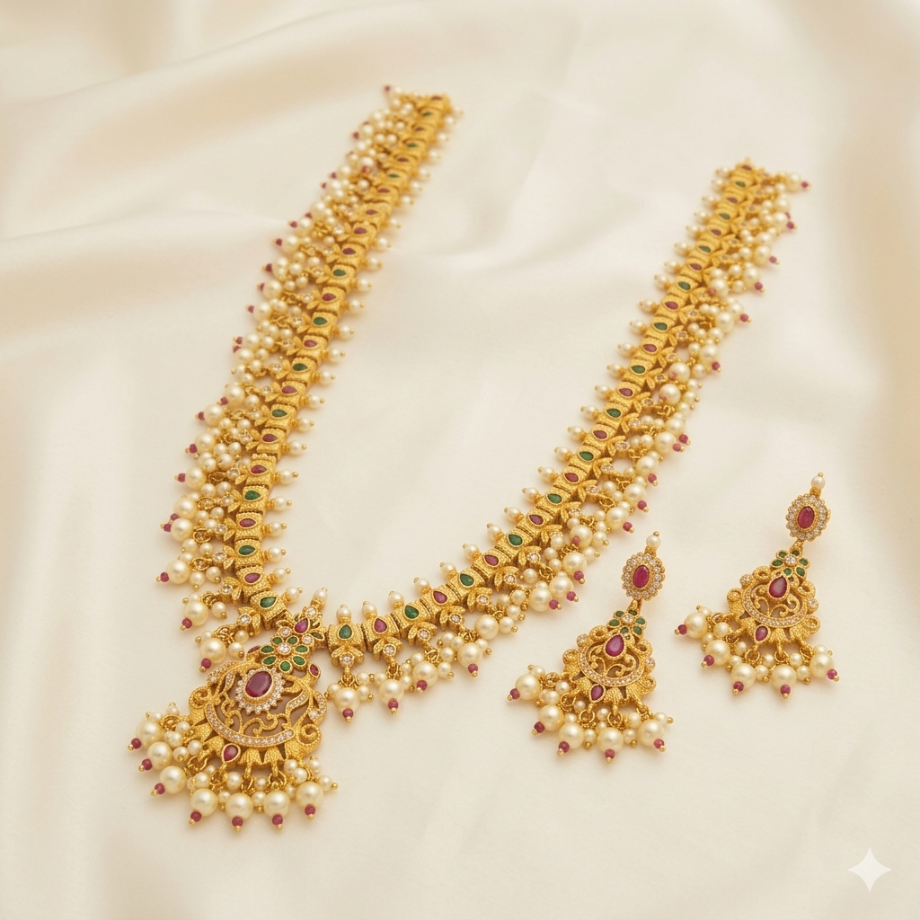 Long Antique Necklace Set