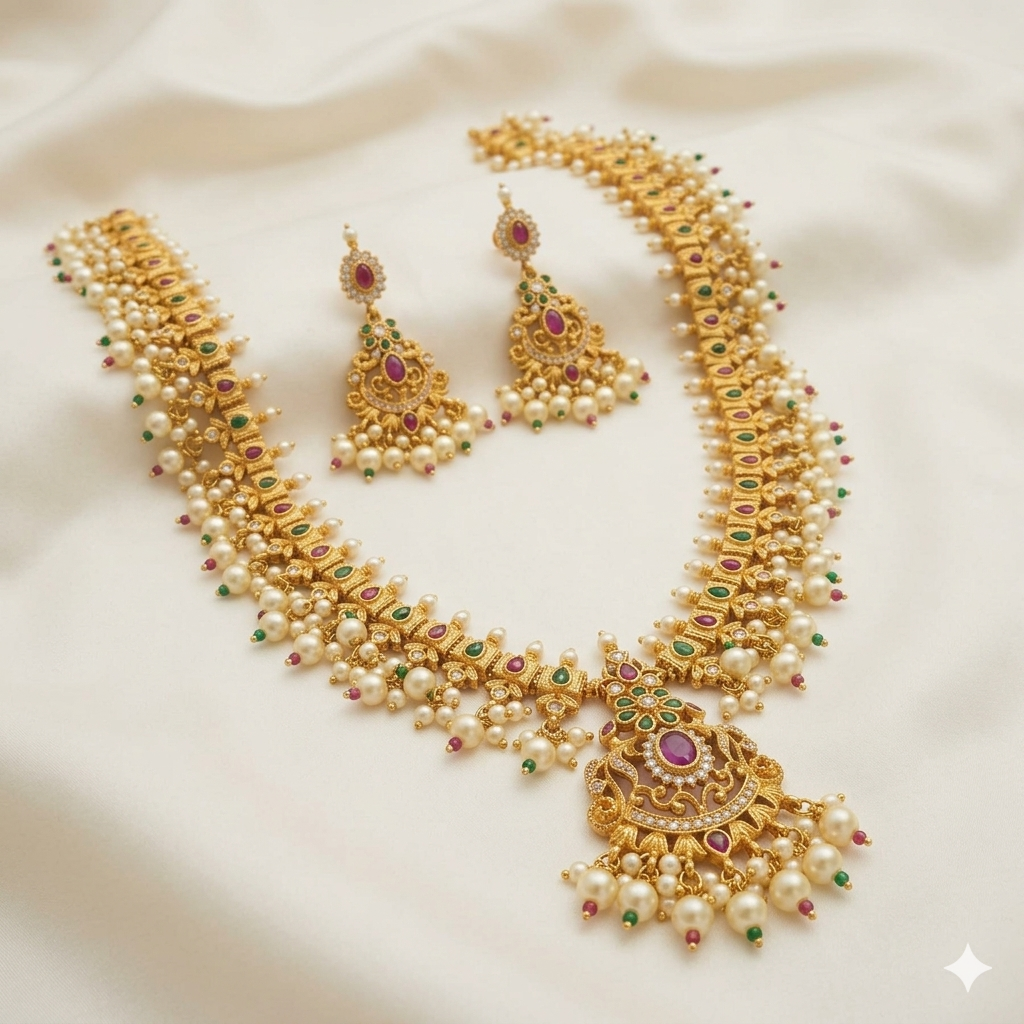 Long Antique Necklace Set