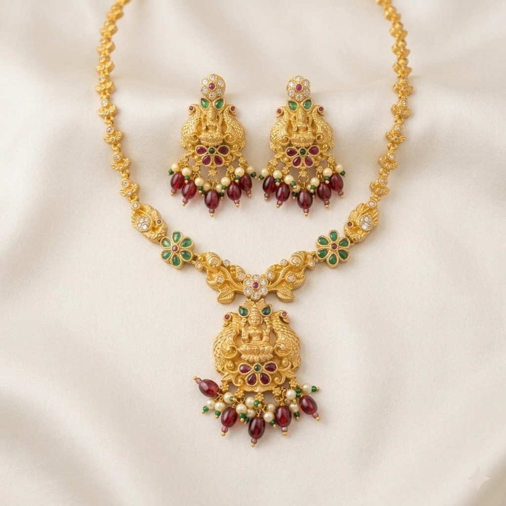 Flower Designer Necklace Set