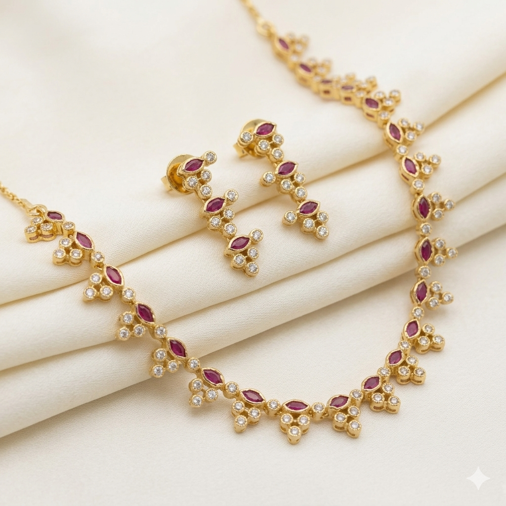 Diamond Jewelery Set Necklace