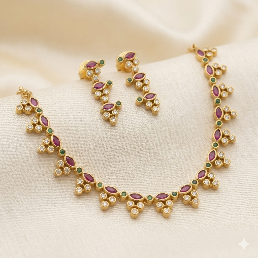 Diamond Jewelery Set Necklace