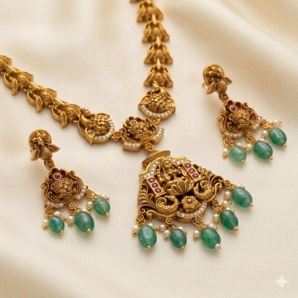 Antique South Indian Necklace Set