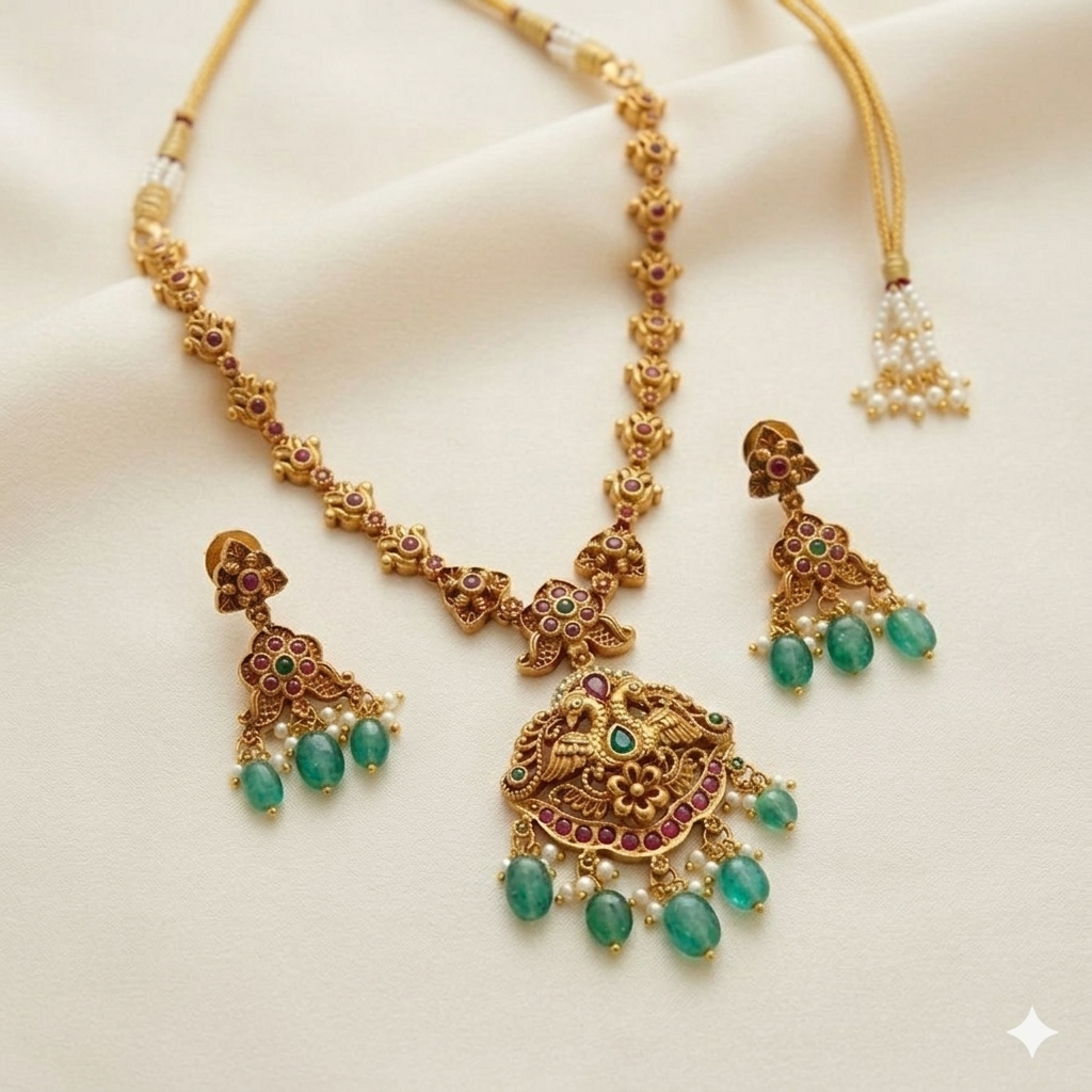 Antique Necklace Mayura Design Set