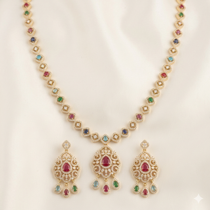 Elegant Pearl Set Necklace Set