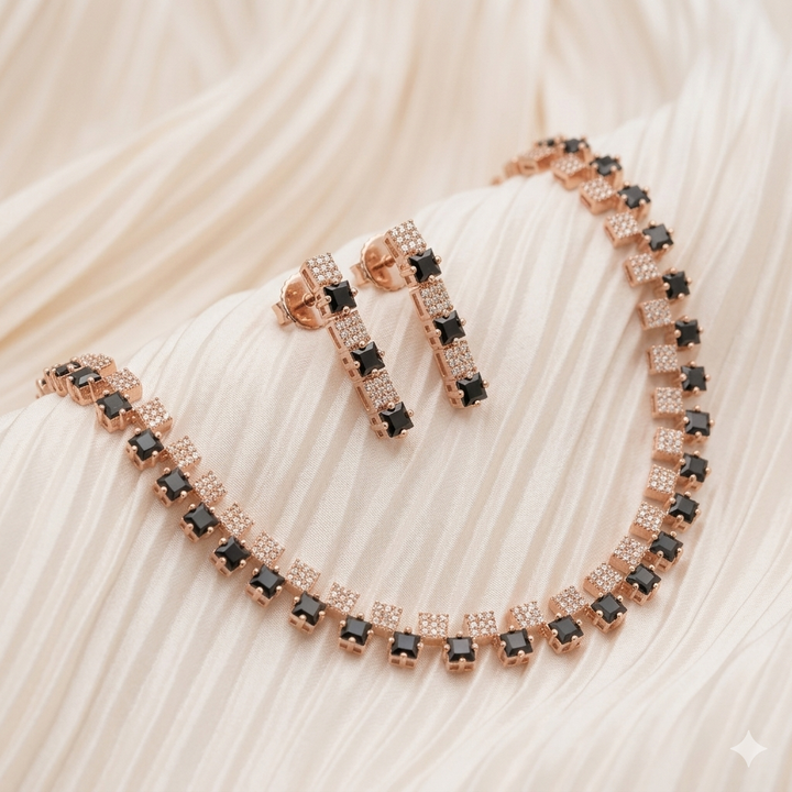 Sparkling Zircon Necklace Set