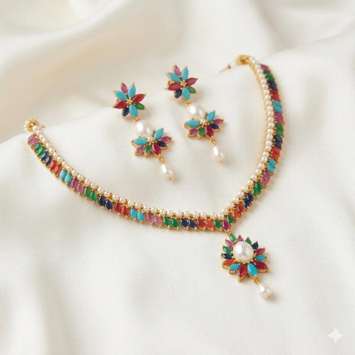 Multi Color Design Necklace Set