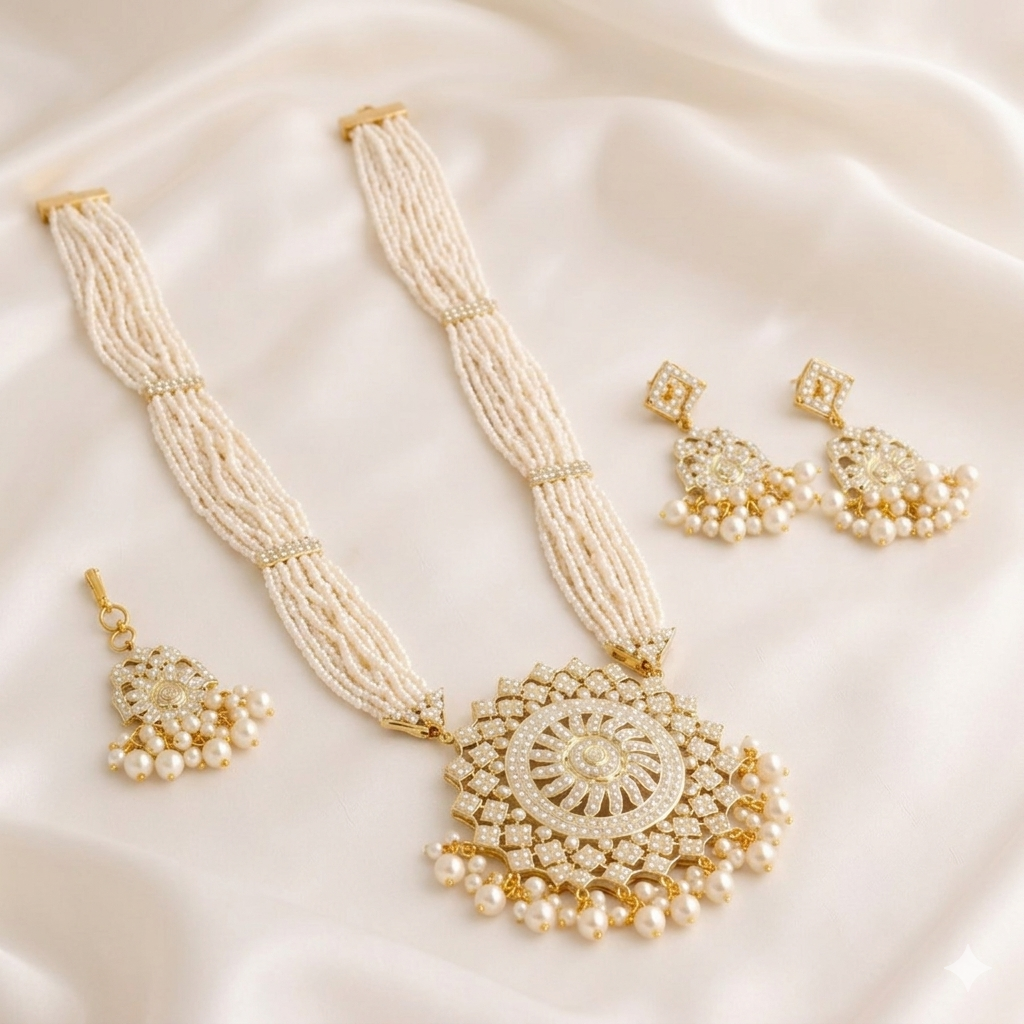 Pear Jadaau Necklace Set