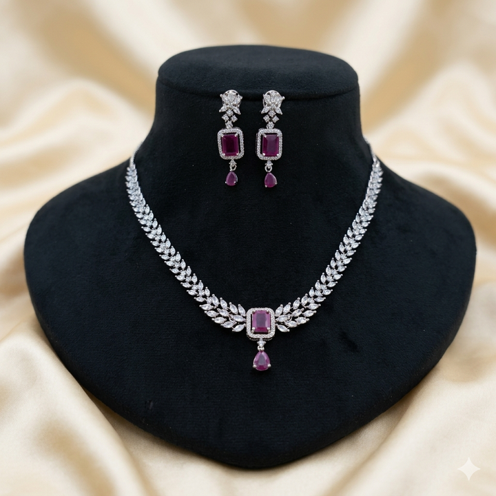 Cubic Zircon Necklace Set