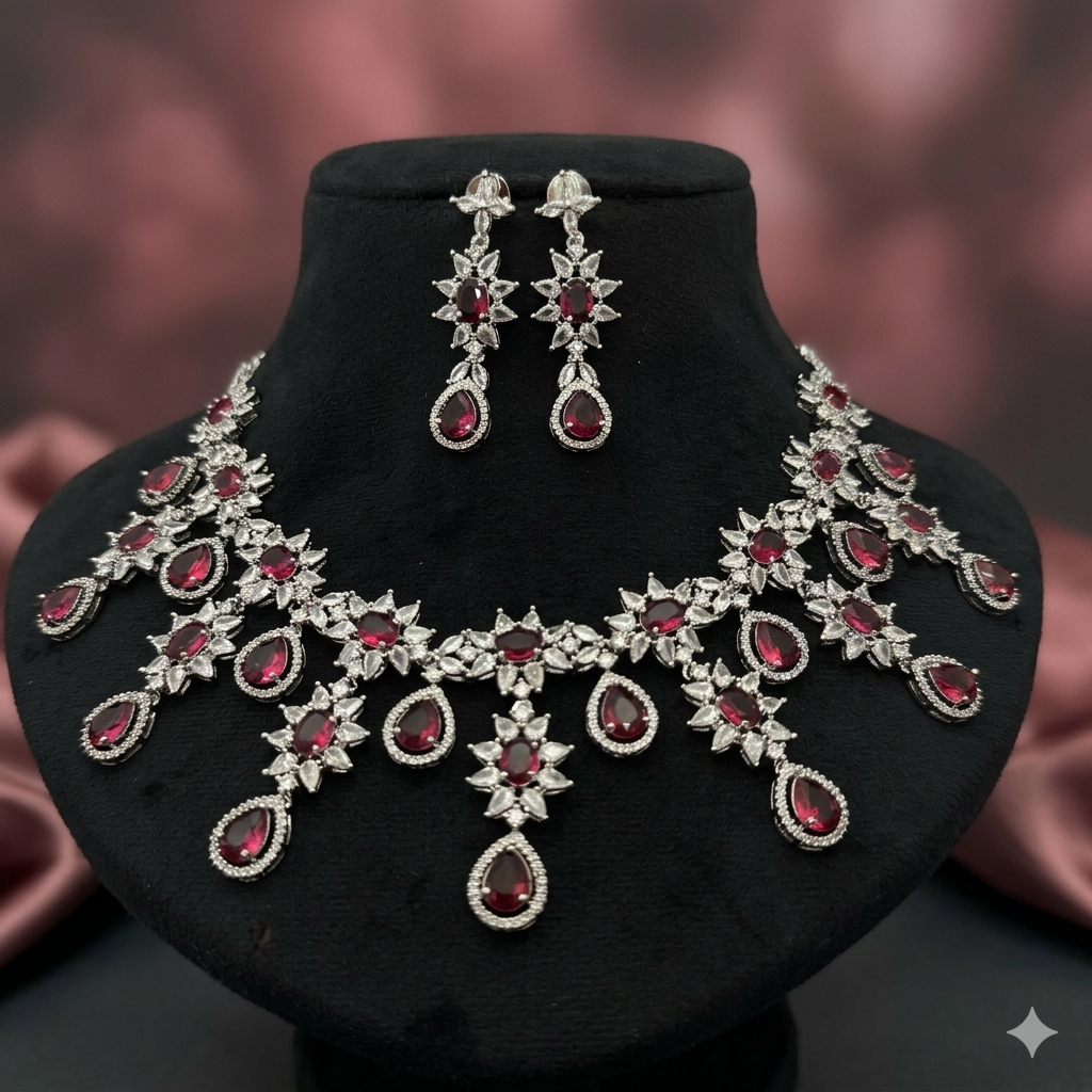 Silver Plated Necklace Set