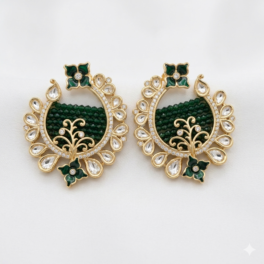 Exclusive Kundan Polki Earrings