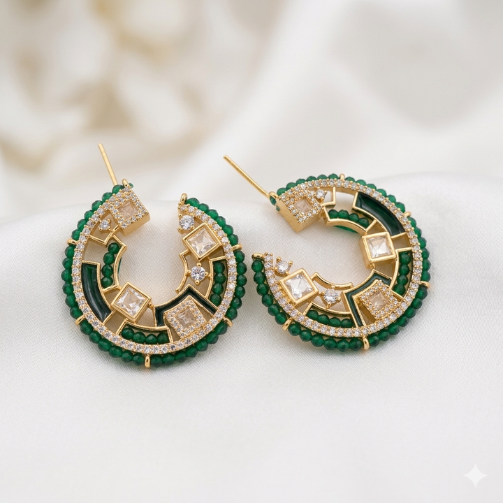 Ethnic Oversized Stud Earrings