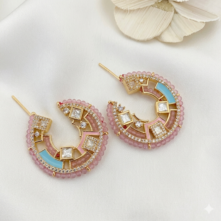 Ethnic Oversized Stud Earrings