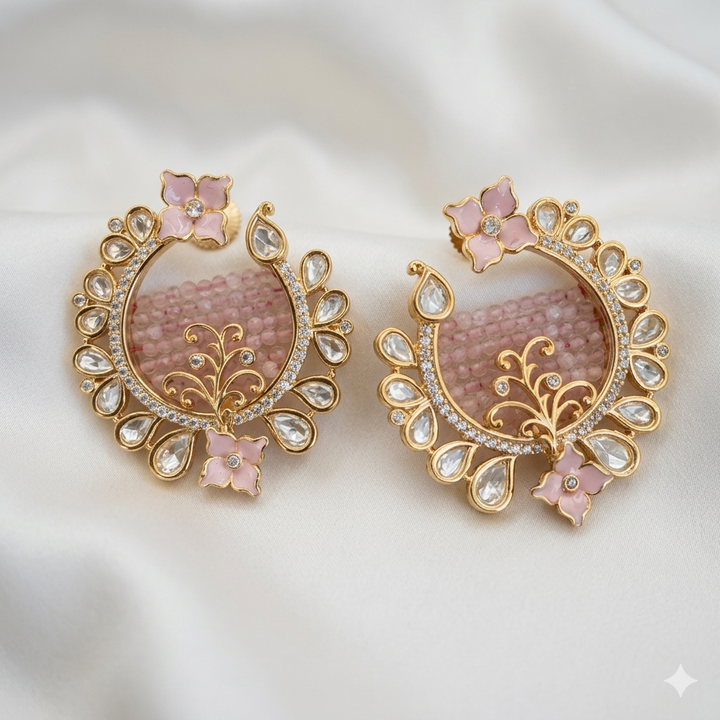 Beautiful Kundan Polki Earrings
