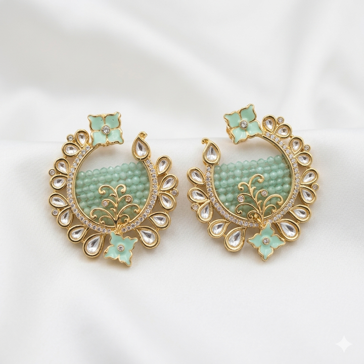 Beautiful Kundan Polki Earrings
