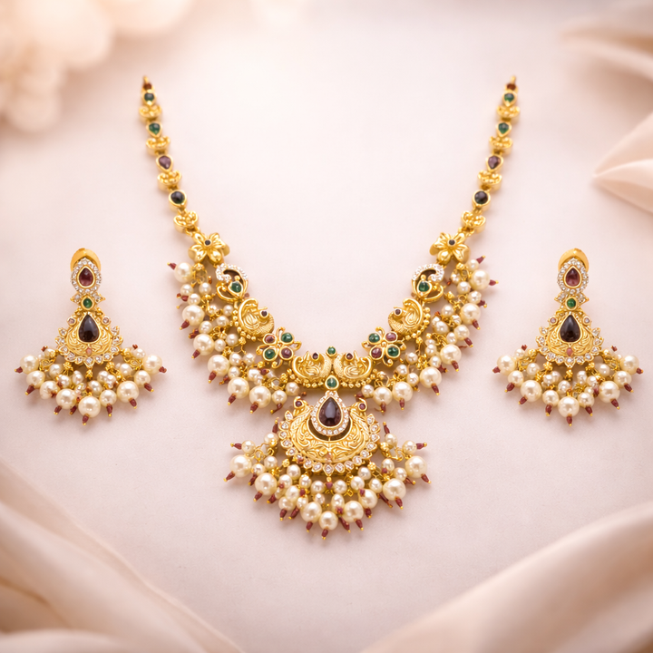 Pecock Designer Necklace Set