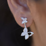 Butterfly Diamond 925 Sterling Silver Earring