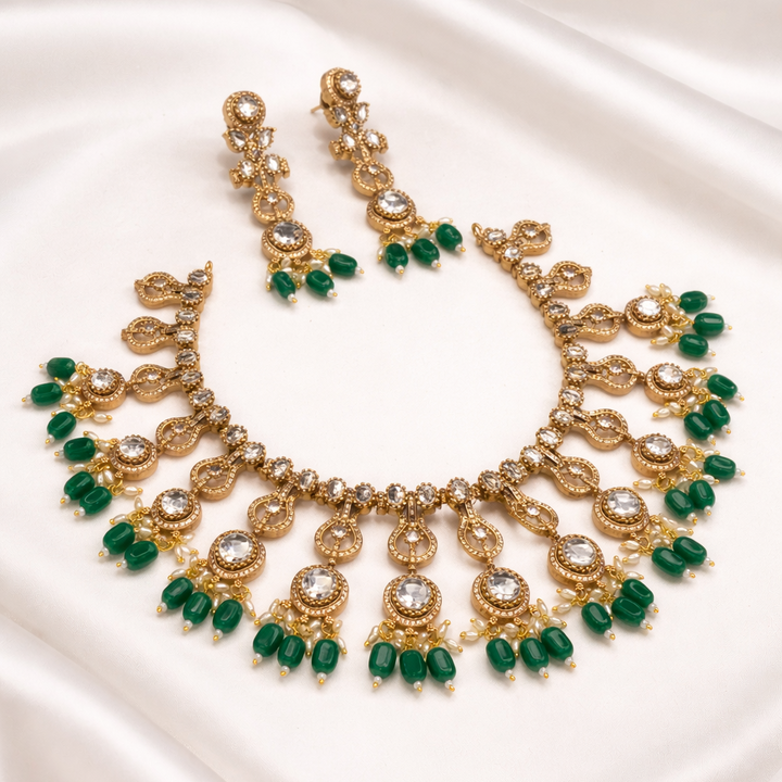 Delicate Kundan Polki Necklac Set